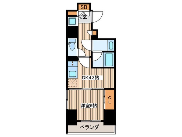 ﾚｶﾞﾛ新御徒町ｽﾃｰｼｮﾝﾊﾟﾚｽ(1102)の物件間取画像